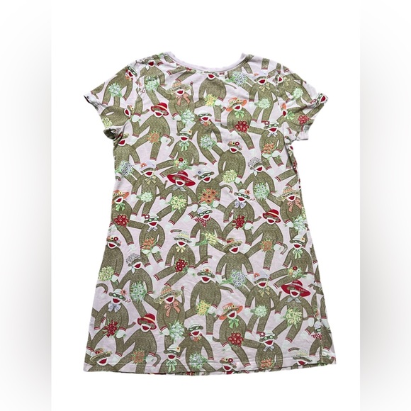 Nick & Nora Sock Monkey Sleep Dress Pajamas Size XL - Picture 5 of 5